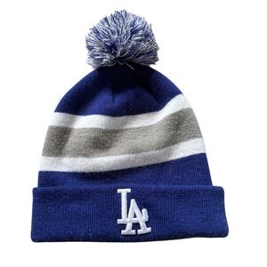 '47 Brand Los Angeles Dodgers Raised Cuff Knit Beanie Hat Blue White